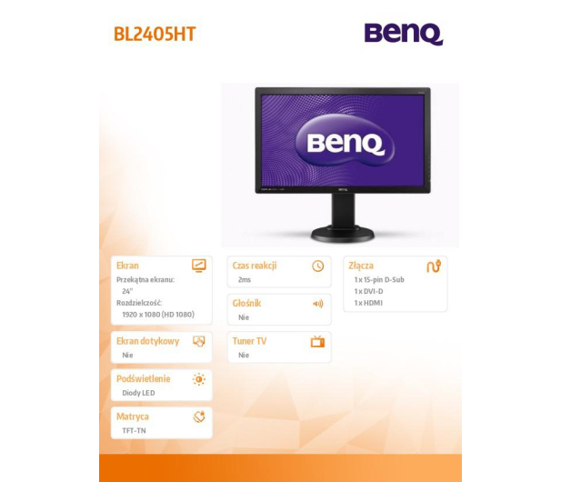 BenQ BL2405HT czarny - 159581 - zdjęcie 9